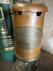 Solid Heavy Old Brass Miners Oil Lamp Wales Uk British Coal Mining Co  101515