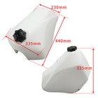 Oversized 3 2 Gallon Fuel Gas Tank White For Kawasaki Klr250 Klr 250 1985-05 V