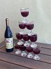 11 Pcs Set  1 12 Dollhouse Miniature Red Wine Glasses Cup Goblet Bar Party Drink