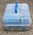 Vintage Sewing Box With Threads  Scissors  Buttons  Needles  And Accessories