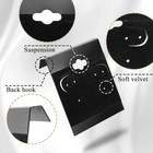 200pcs Velvet Earring Display Cards Black Jewelry Holder 2x2in Hanging
