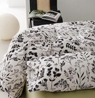  Black Botanical Comforter Set Queen White Queen 90   90    Floral White Black