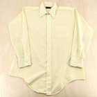 Mens Manhattan Vintage 70s Dagger Collar Dress Shirt Yellow Tall Man Xl 17-35