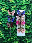 12 Feather Monarch Butterflies Earth Tone Rainbow 3inch  Artificial Butterfly