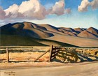 The Old Fence By Maynard Dixon     1927 Vintage Art Poster Print
