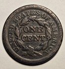 1852 Braided Hair Large Cent Very Good - Fine Vg-f Details  Exact Coin Shown