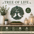 Tree Of Life Wall Plaque 8  Celtic Green Verdigris Wall Art Sculpture Decor