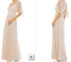     Mac Duggal Hand-beaded Blush Gown     Size 18  xl      Nwot    weddings   Galas