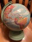 Vintage Replogle World Scholar Series Globe Raised Relief 9  D 13  H