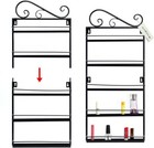 Wall Mounted Black Nail Polish Organizer Rack Shelf Holds 100 Bottles 