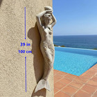 39   High Mermaid Statue Wall Hanging Big Size Wall-mounted Sculpture Wall Decor