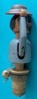 Vintage Anri Mechanical Wine Bottle Stopper Cap Tipping Gent Hand Carved Painted