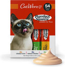 Cat Treats Lickable Soft Creamy Tubes 54 Pack High Moisture Protein Cat Snacks