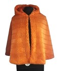 Nwt Sew Sweet Minky Designs Rare Reversible Hooded Shawl Wrap Poncho Hoodie Coat