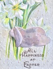 Vintage Handmade 925 Sterling Silver Floppy Lop Eared Bunny Rabbit Pin Brooch