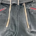 Vtg Oktoberfest German Lederhosen Green Leather Shorts Size 7