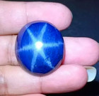 Natural 30 26 Ct Oval Cabochon 6 Rays Linde Blue Star Sapphire Loose Gemstone