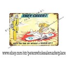 Wwii Airplane Pilot Safety They Cheer Take Off No Warm Up Tin Sign