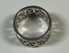 Vintage Tiffany   Co T c Sterling Silver Etched Ring