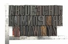 A To Z Vintage Letterpress 26 Letters Wood Type Printers Block Collection  bl-20