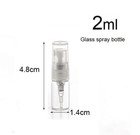 2ml Clear Glass Empty Bottle Spray Refillable Perfume Atomizer Bottles   30 Pack