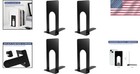 4 Pcs Heavy Duty Metal Bookends For Shelves Book Stoppers For Library Home Offic