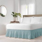  Solid Elastic Wrap Around Bed Skirt  Easy On off Dust Ruffle Queen king Spa