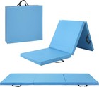 Blue High-density Folding Fitness Mat - 2  Thick   Non-toxic   Easy To Clean
