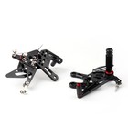 Black Racing Rearsets Footpegs Footrest For Kawasaki Ninja Zx10r Zx1000 11-15 U3