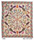 Vintage Indian Handmade Gujrati Textiles 5 3 X 5 8 Ft  70-80 Year Old Embroidery