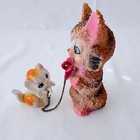 Vintage Mcm Wales Sugar Coated Porcelain Cat Figurine Anthropomorphic Japan