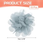Chiffon Flowers Sewing Fabric Appliques For Crafts 3 Inch   15 Pack   Gray