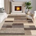 Rockwood Geometric Patchwork 100  Polypropylene Modern Indoor Area Rug Or Runner