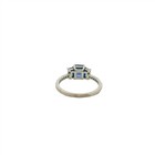 Vintage Sterling Silver Pandora Triple Cubic Zirconia Rectangle Ring - Size 7 75