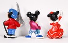 Bullyland Mickey   Minnie Mouse Disneyana Figurines  Handpainted Set Of 3