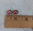 Vintage Lot Of 2 Canada Red Maple Leaf Lapel Pin Mini Hat Pin Collectable Badge