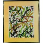 Frogs   Butterflies Vintage Crewel Embroidery Kit Ferns Butterfly Cottage Core