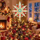 Custom Acrylic Christmas Tree Topper Vintage 1950s Atomic Starburst Retro Decor