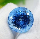 Aaa  Certified 20 00 Ct Natural Ceylon Blue Sapphire Round Cut Loose Gemstone