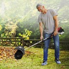 4-stroke Lawn Yard Sweeper Artificial Grass Snow Clean Sweeper Broom Driveway Us