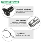 4pcs Ball Locking Pins 5mm Dia 10mm Usage Length Button Handle Quick Release Pin