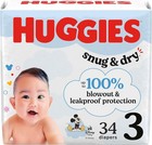 Huggies Snug   Dry Baby Diapers  34 Count For Infants 16-28 Lbs - Fragrance-free