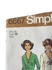 70s Simplicity 6667 Misses Dress Sewing Pattern Size 16 Two Lengths Vintage Cut