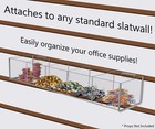 Slatwall Acrylic Retail Tray Clear 5 Compartment Retail Product Storage Bin