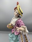 1810s Antique Russian Popov  Porcelain Figurine Roses Merchant Rare 11 5 