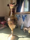 Vintage Brass Vase With Elephants And Floral Designs Made In India
