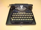 Antique 1924 Corona 4 Portable Typewriter With Case - Yellow Keys - Works Great