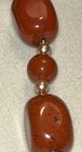 Lee Sands Red Jasper Carved Rose Freshwater Pearl Necklace Beaded 20     84g  90   s