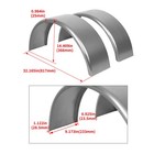 Pair Of Steel Round Single Axle Trailer Fenders   Fender Backs For 14 -16  Wheel