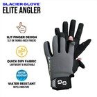 Glacier Glove Elite Angler Black gray Gloves  781bk 